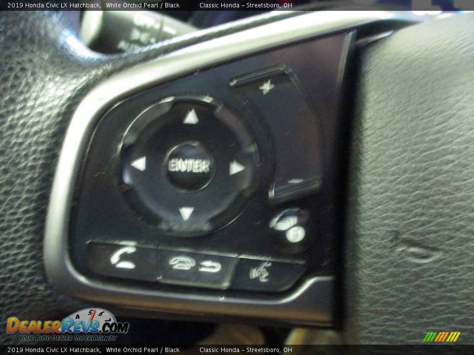 2019 Honda Civic LX Hatchback White Orchid Pearl / Black Photo #34
