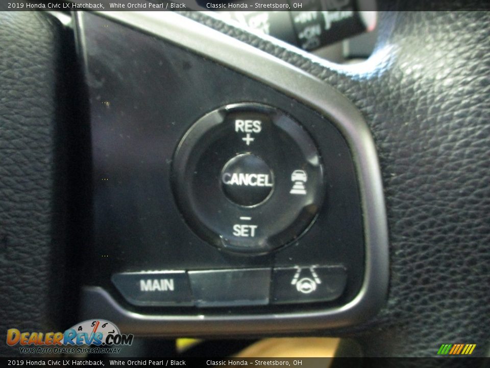 2019 Honda Civic LX Hatchback White Orchid Pearl / Black Photo #35
