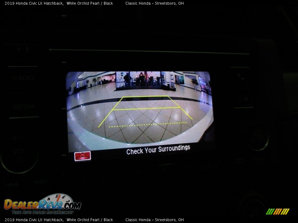 2019 Honda Civic LX Hatchback White Orchid Pearl / Black Photo #36
