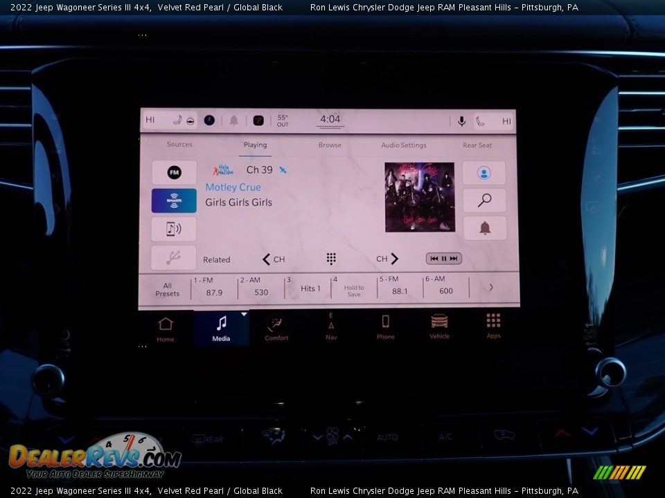 2022 Jeep Wagoneer Series III 4x4 Velvet Red Pearl / Global Black Photo #20