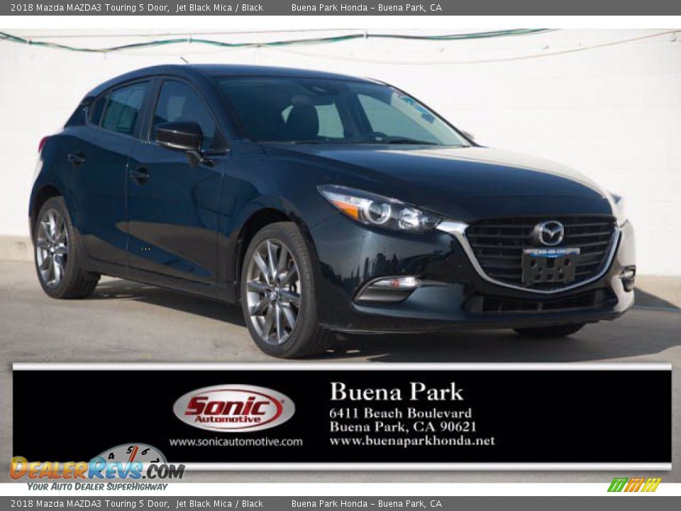 2018 Mazda MAZDA3 Touring 5 Door Jet Black Mica / Black Photo #1