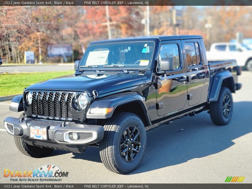 2021 Jeep Gladiator Sport 4x4 Black / Black Photo #1