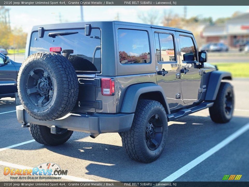 2016 Jeep Wrangler Unlimited Sport 4x4 Granite Crystal Metallic / Black Photo #4