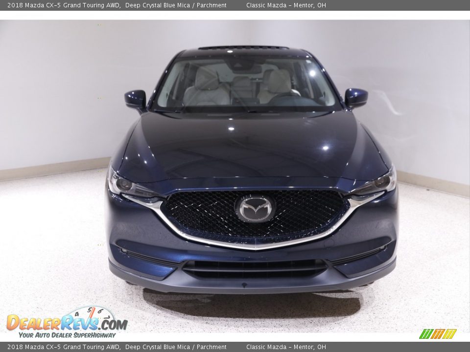 2018 Mazda CX-5 Grand Touring AWD Deep Crystal Blue Mica / Parchment Photo #2