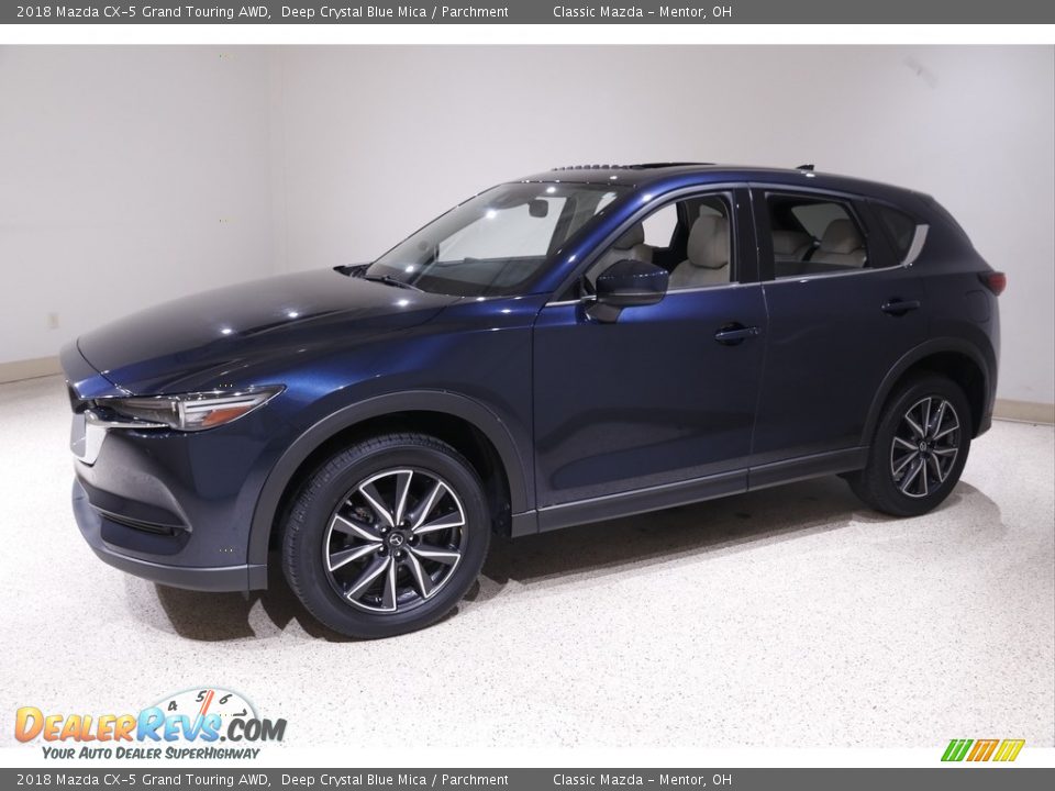 2018 Mazda CX-5 Grand Touring AWD Deep Crystal Blue Mica / Parchment Photo #3