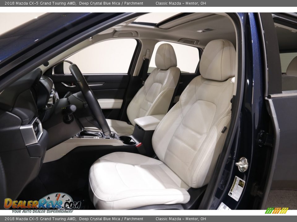 2018 Mazda CX-5 Grand Touring AWD Deep Crystal Blue Mica / Parchment Photo #5