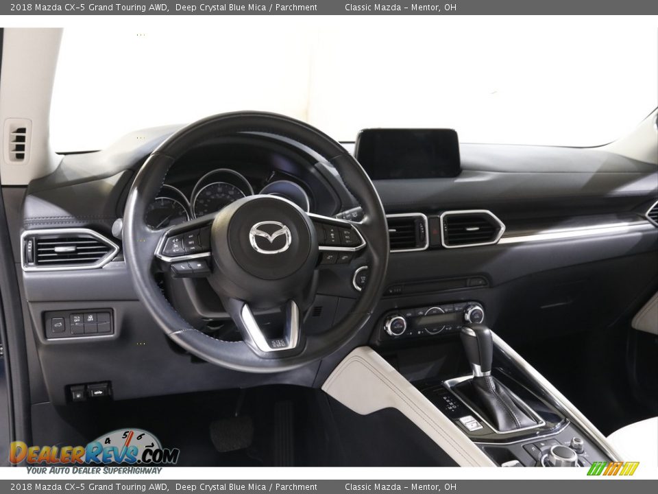 2018 Mazda CX-5 Grand Touring AWD Deep Crystal Blue Mica / Parchment Photo #6