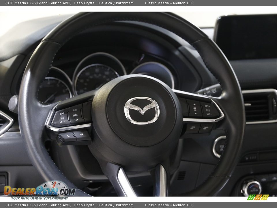 2018 Mazda CX-5 Grand Touring AWD Deep Crystal Blue Mica / Parchment Photo #7