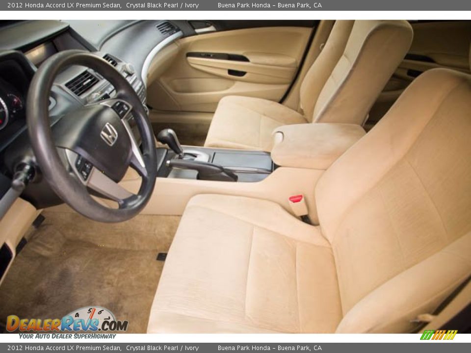 2012 Honda Accord LX Premium Sedan Crystal Black Pearl / Ivory Photo #3