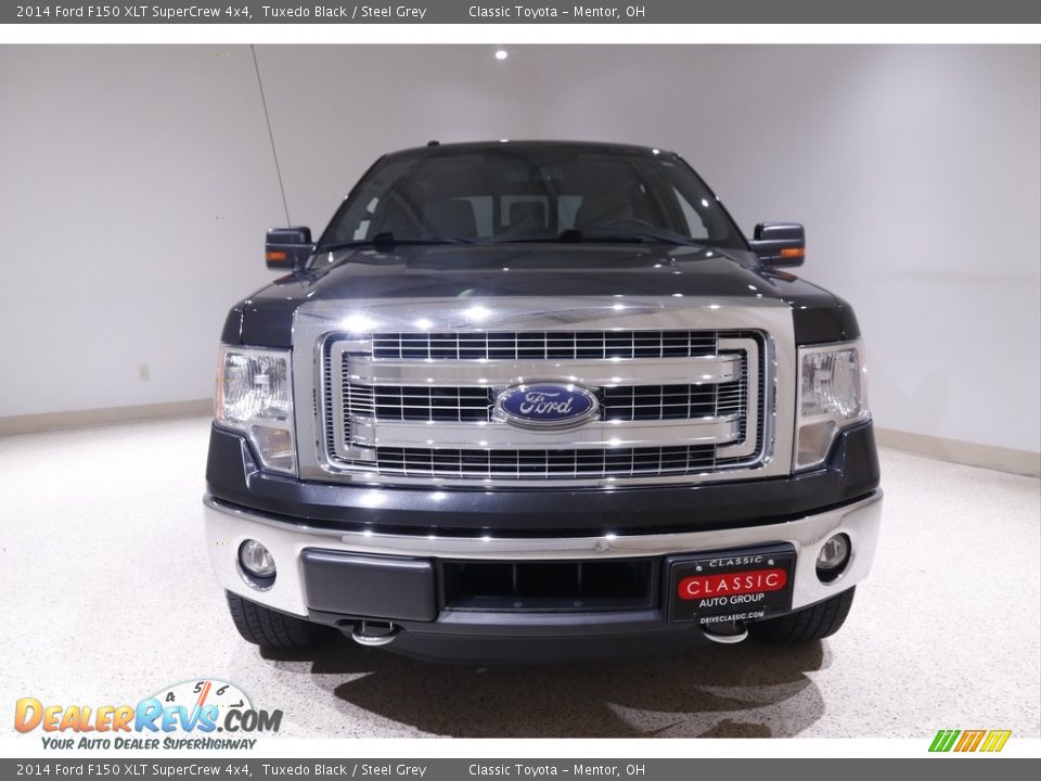 2014 Ford F150 XLT SuperCrew 4x4 Tuxedo Black / Steel Grey Photo #2
