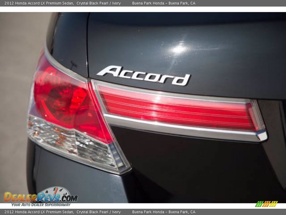 2012 Honda Accord LX Premium Sedan Crystal Black Pearl / Ivory Photo #12