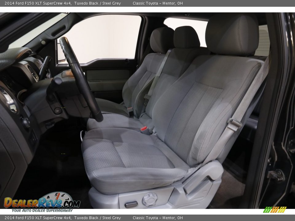 2014 Ford F150 XLT SuperCrew 4x4 Tuxedo Black / Steel Grey Photo #5