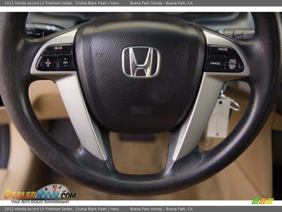 2012 Honda Accord LX Premium Sedan Crystal Black Pearl / Ivory Photo #15