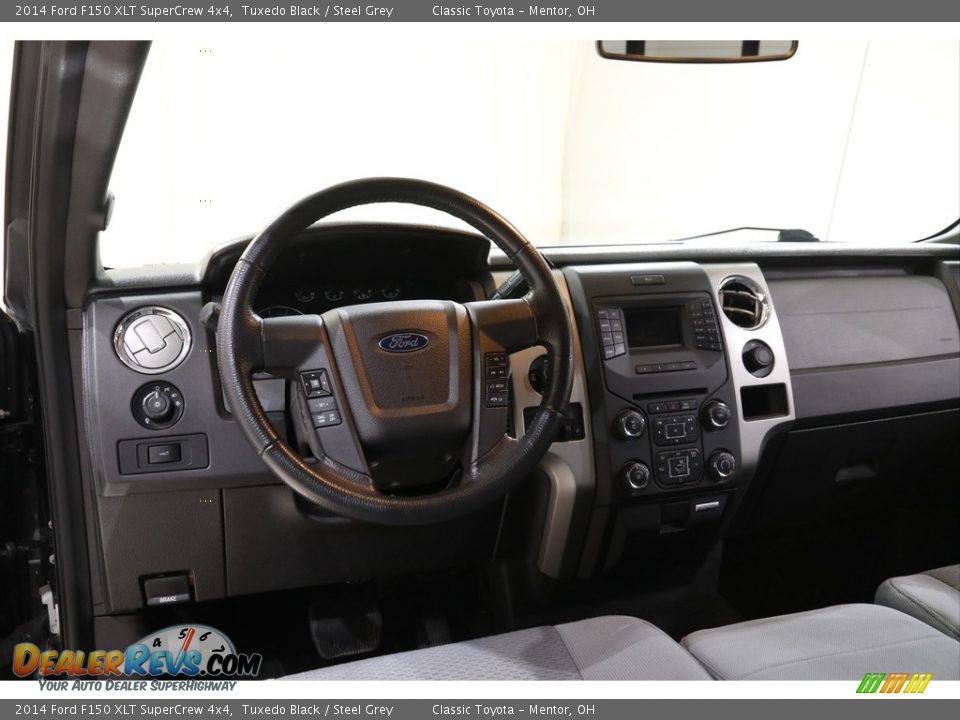 2014 Ford F150 XLT SuperCrew 4x4 Tuxedo Black / Steel Grey Photo #6