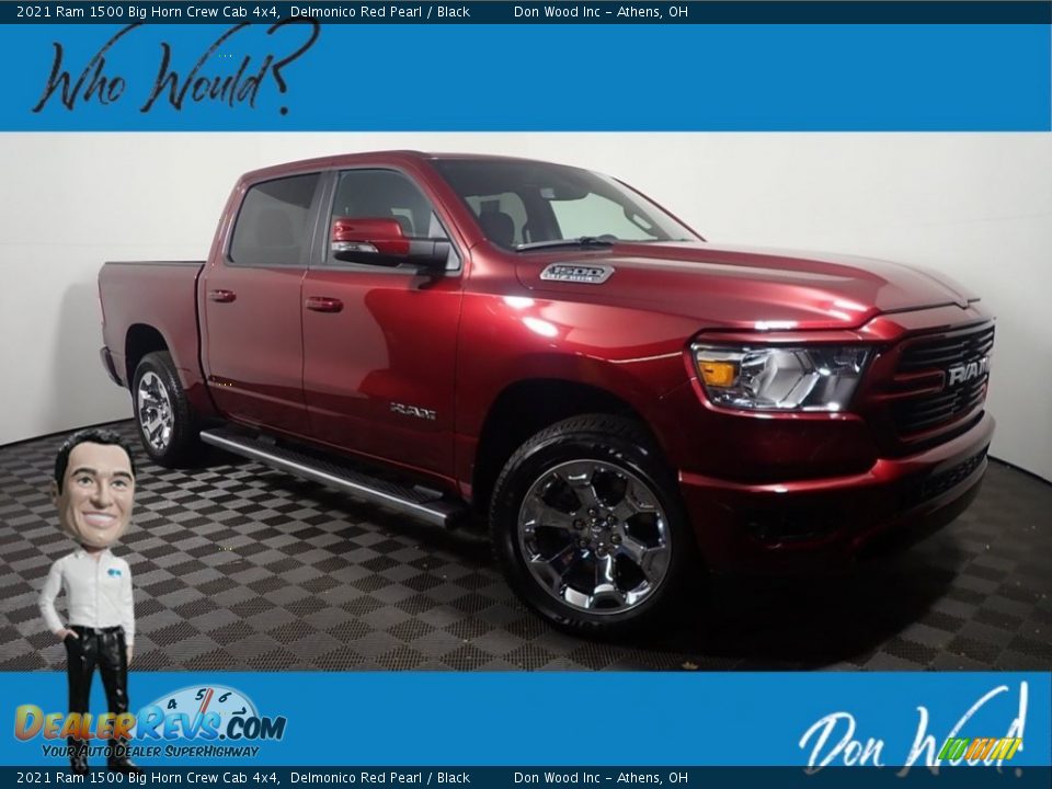 2021 Ram 1500 Big Horn Crew Cab 4x4 Delmonico Red Pearl / Black Photo #1