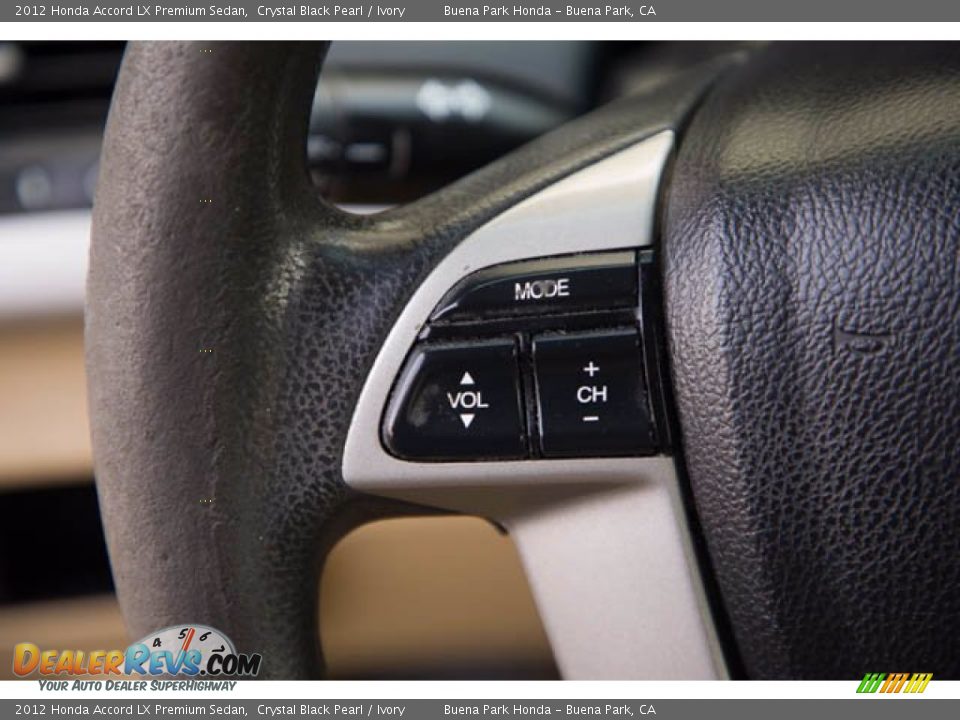 2012 Honda Accord LX Premium Sedan Crystal Black Pearl / Ivory Photo #16