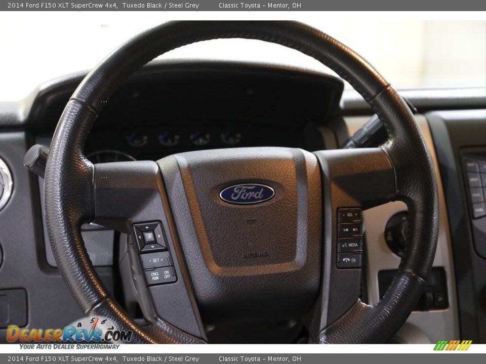 2014 Ford F150 XLT SuperCrew 4x4 Tuxedo Black / Steel Grey Photo #7