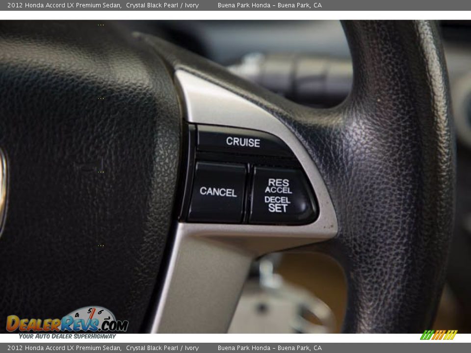 2012 Honda Accord LX Premium Sedan Crystal Black Pearl / Ivory Photo #17