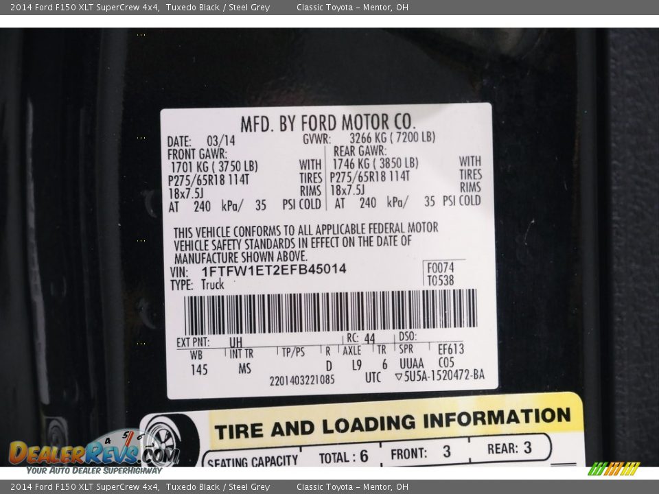 2014 Ford F150 XLT SuperCrew 4x4 Tuxedo Black / Steel Grey Photo #22