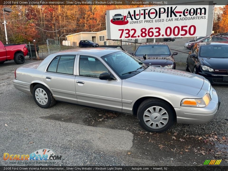 2008 Ford Crown Victoria Police Interceptor Silver Grey Metallic / Medium Light Stone Photo #1