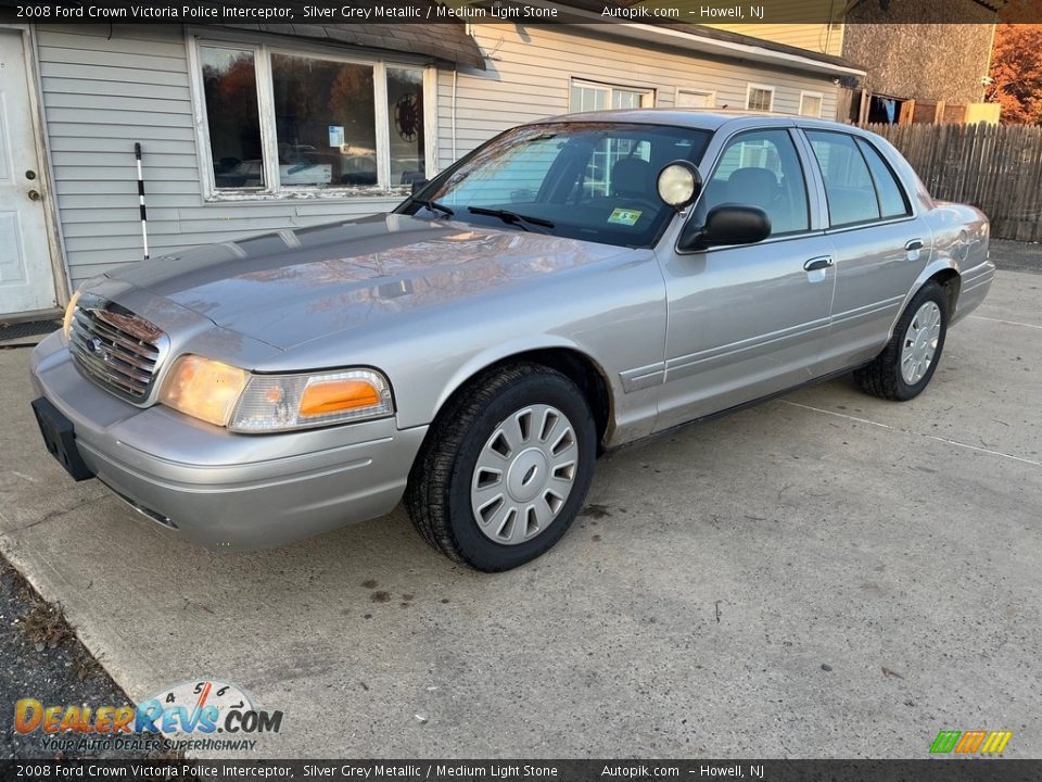 2008 Ford Crown Victoria Police Interceptor Silver Grey Metallic / Medium Light Stone Photo #2