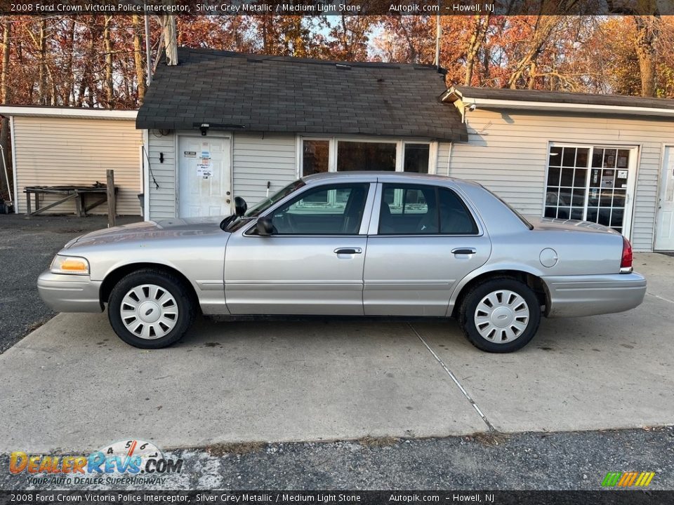 2008 Ford Crown Victoria Police Interceptor Silver Grey Metallic / Medium Light Stone Photo #3