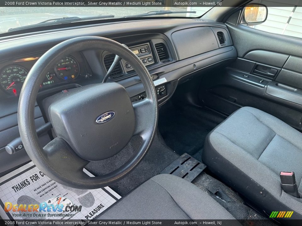 2008 Ford Crown Victoria Police Interceptor Silver Grey Metallic / Medium Light Stone Photo #13