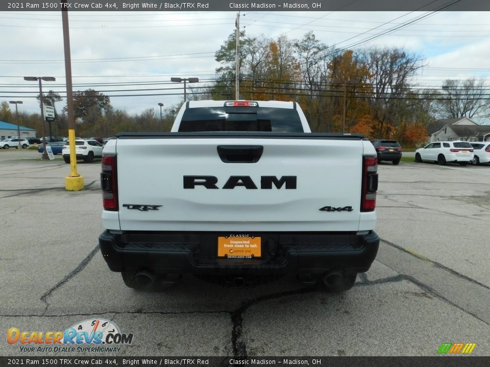 2021 Ram 1500 TRX Crew Cab 4x4 Bright White / Black/TRX Red Photo #4