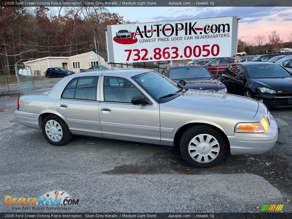 2008 Ford Crown Victoria Police Interceptor Silver Grey Metallic / Medium Light Stone Photo #1