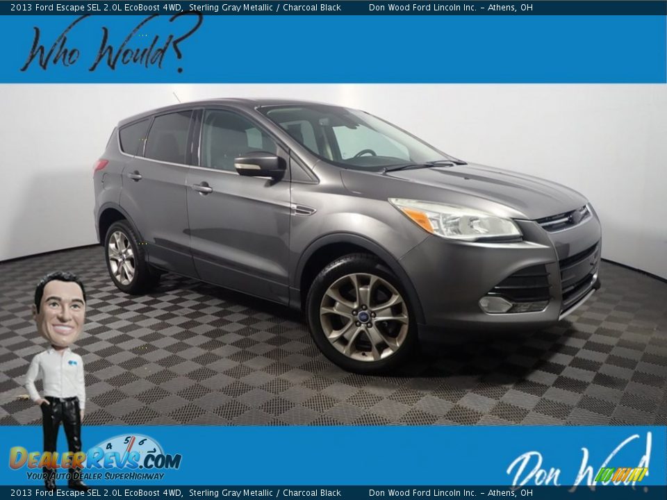 2013 Ford Escape SEL 2.0L EcoBoost 4WD Sterling Gray Metallic / Charcoal Black Photo #1