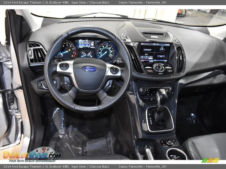 2014 Ford Escape Titanium 2.0L EcoBoost 4WD Ingot Silver / Charcoal Black Photo #12