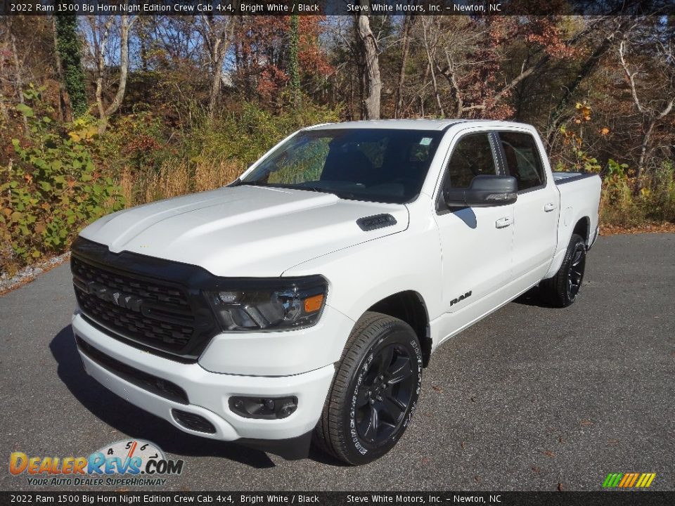 2022 Ram 1500 Big Horn Night Edition Crew Cab 4x4 Bright White / Black Photo #2