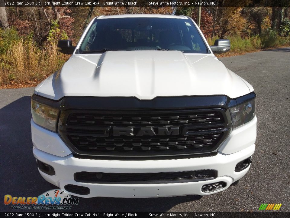 2022 Ram 1500 Big Horn Night Edition Crew Cab 4x4 Bright White / Black Photo #3