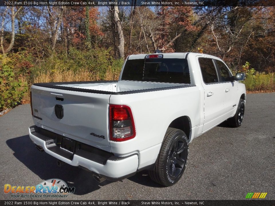 2022 Ram 1500 Big Horn Night Edition Crew Cab 4x4 Bright White / Black Photo #6