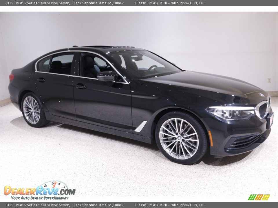 2019 BMW 5 Series 540i xDrive Sedan Black Sapphire Metallic / Black Photo #1