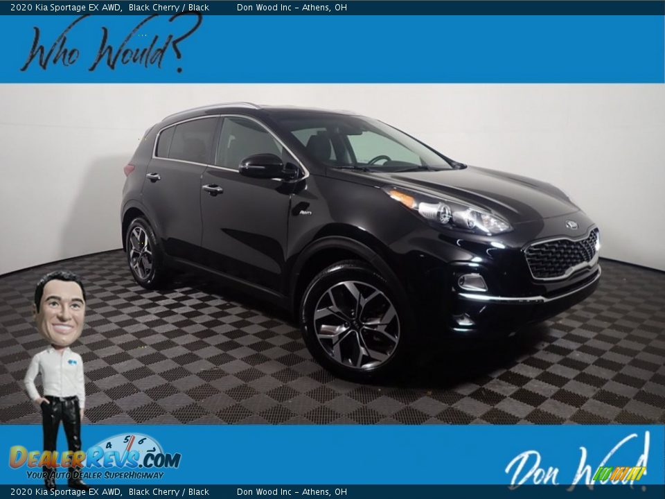 2020 Kia Sportage EX AWD Black Cherry / Black Photo #1