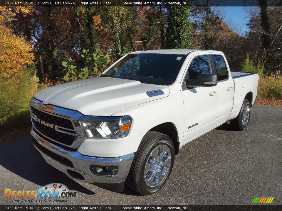 2022 Ram 1500 Big Horn Quad Cab 4x4 Bright White / Black Photo #2