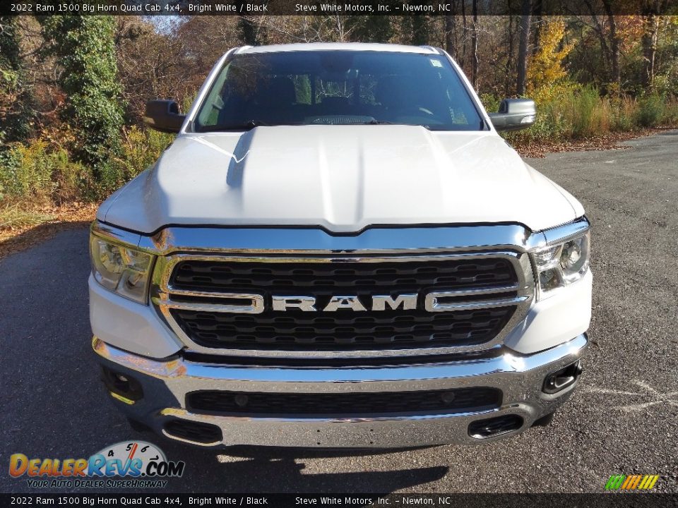 2022 Ram 1500 Big Horn Quad Cab 4x4 Bright White / Black Photo #3