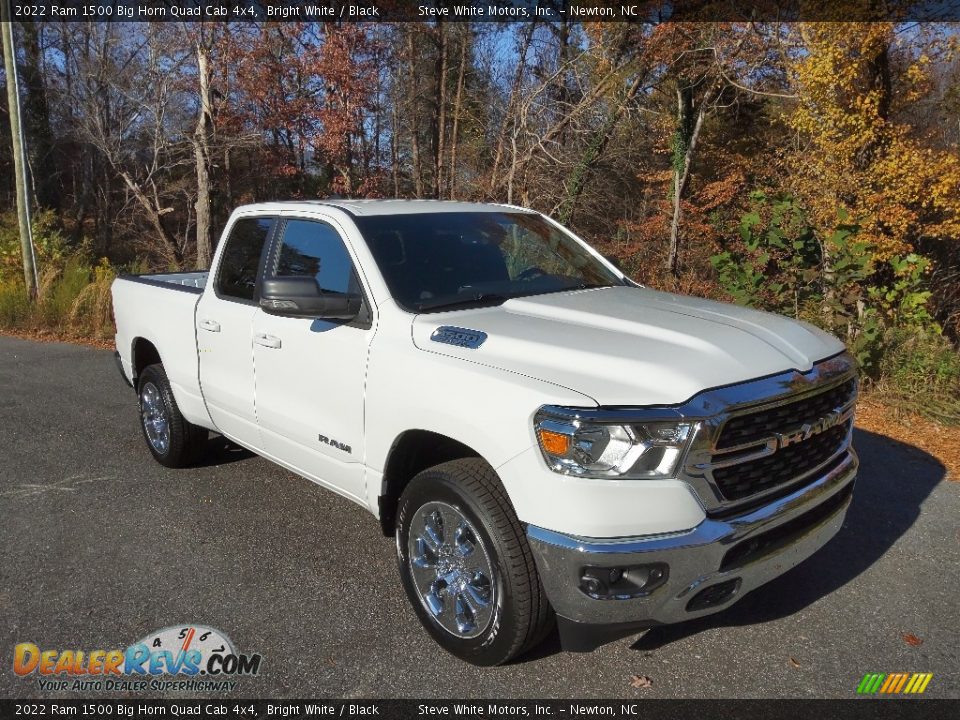 2022 Ram 1500 Big Horn Quad Cab 4x4 Bright White / Black Photo #4