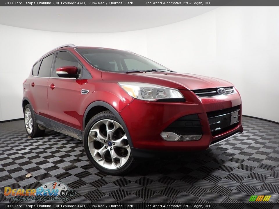 2014 Ford Escape Titanium 2.0L EcoBoost 4WD Ruby Red / Charcoal Black Photo #5