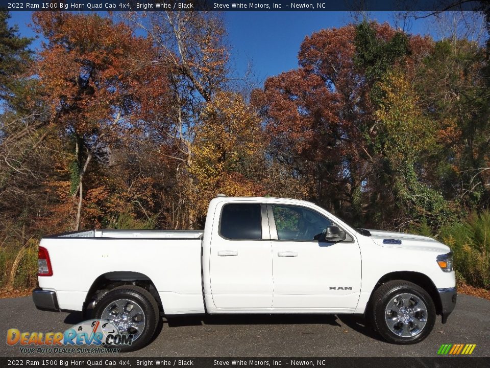 2022 Ram 1500 Big Horn Quad Cab 4x4 Bright White / Black Photo #5