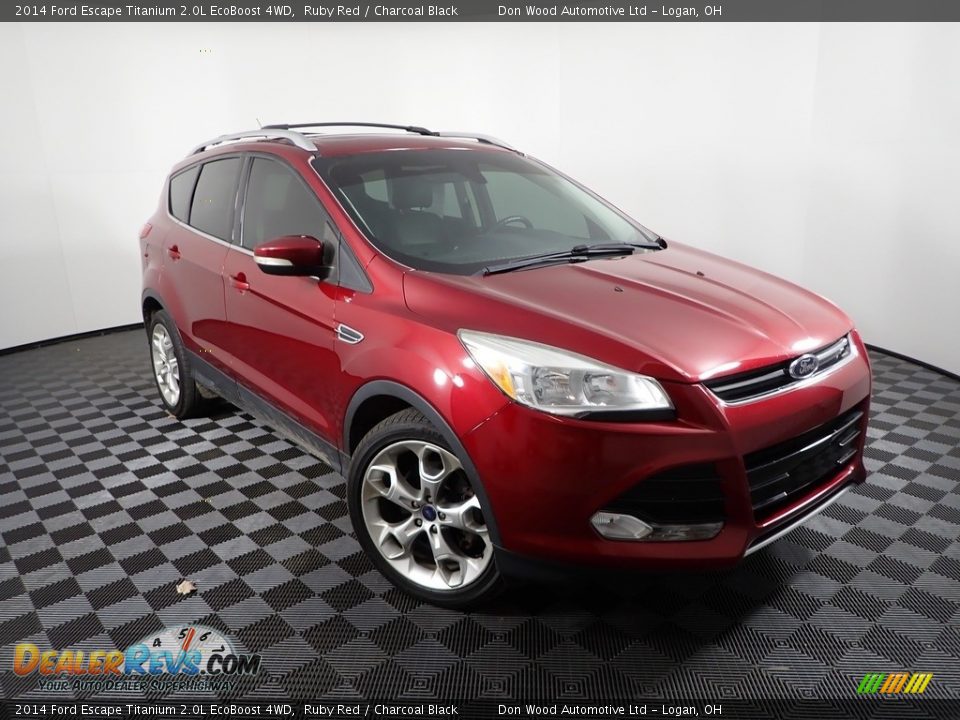 2014 Ford Escape Titanium 2.0L EcoBoost 4WD Ruby Red / Charcoal Black Photo #6
