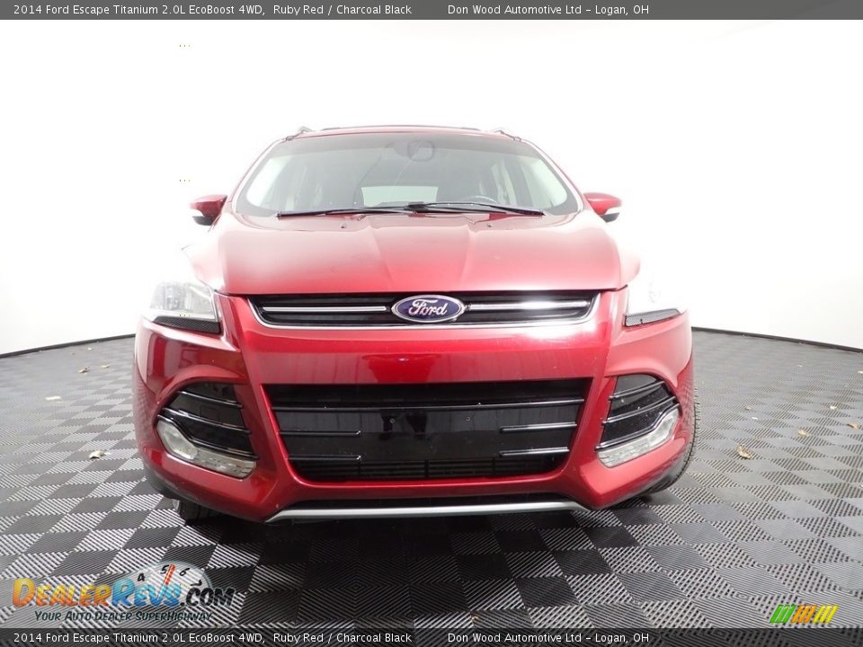2014 Ford Escape Titanium 2.0L EcoBoost 4WD Ruby Red / Charcoal Black Photo #7