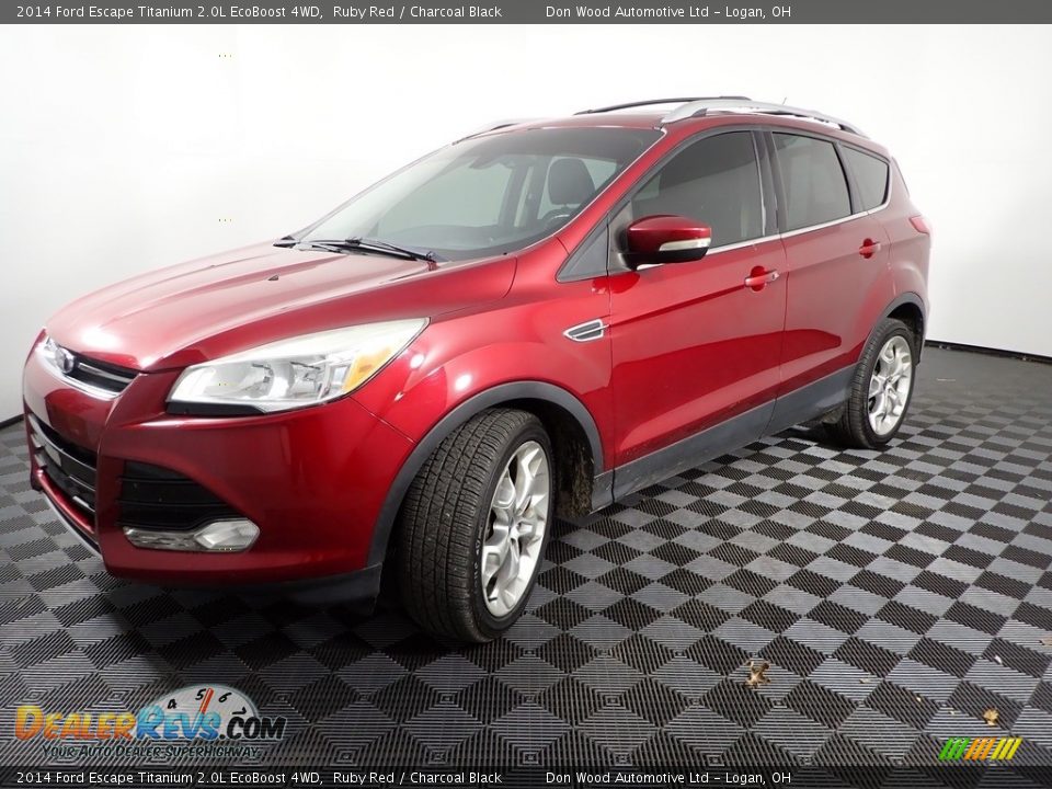 2014 Ford Escape Titanium 2.0L EcoBoost 4WD Ruby Red / Charcoal Black Photo #9