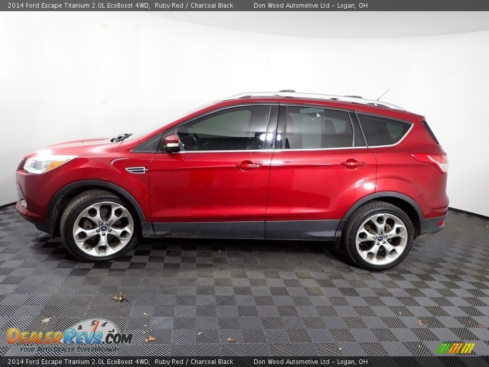 2014 Ford Escape Titanium 2.0L EcoBoost 4WD Ruby Red / Charcoal Black Photo #10