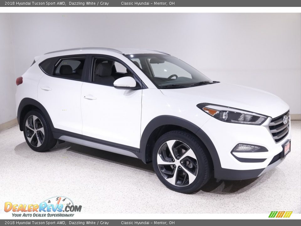 2018 Hyundai Tucson Sport AWD Dazzling White / Gray Photo #1