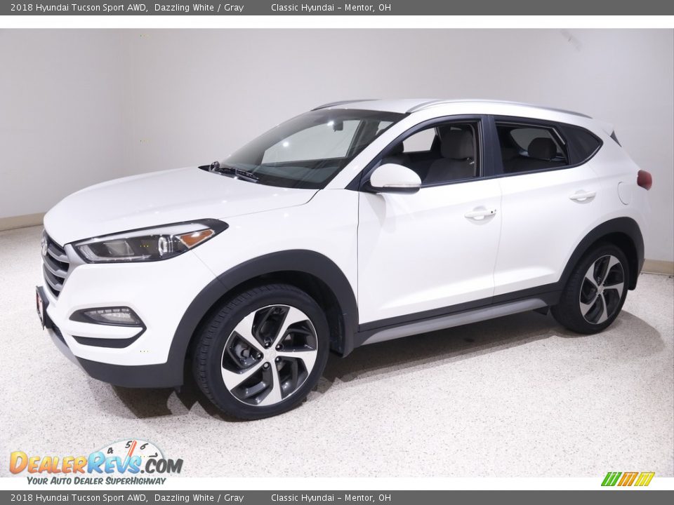 2018 Hyundai Tucson Sport AWD Dazzling White / Gray Photo #3