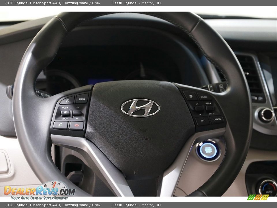 2018 Hyundai Tucson Sport AWD Dazzling White / Gray Photo #7