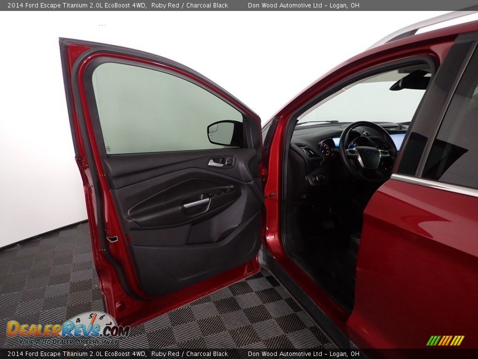 2014 Ford Escape Titanium 2.0L EcoBoost 4WD Ruby Red / Charcoal Black Photo #16