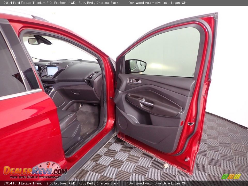 2014 Ford Escape Titanium 2.0L EcoBoost 4WD Ruby Red / Charcoal Black Photo #31